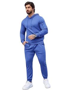 ชุดกีฬา2ชิ้นมีฮู้ดสำหรับผู้ชายชุดกีฬาวิ่งจ๊อกกิ้งลำลอง - Product Image 2