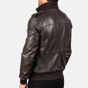 <b>Men's</b> Genuine <b>Leather</b> <b>Jacket</b> Stand Collar Zipper Closure Black <b>Leather</b> Premium quality Heated Windproof <b>Leather</b> <b>Jacket</b> 2027 - Product Image 4