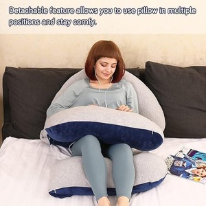 Almohada de Maternidad en Forma de U para Lactancia, Soporte Cómodo para la Espalda, Cojín de Lactancia para Dormir Durante el Embarazo - Product Image 4