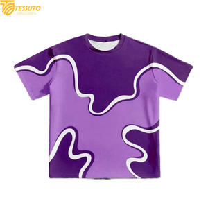 T-shirt personnalisé à impression par sublimation pour homme, style streetwear oversize, tee-shirt graphique décontracté à épaules tombantes en coton et polyester - Product Image 6