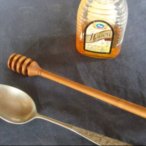 Wooden Honey Dipper With Round Head For Smooth Drip Control <b>Mini</b> Wooden Honey Dipper For Personalized Wedding Favor Jar - Product Image 1