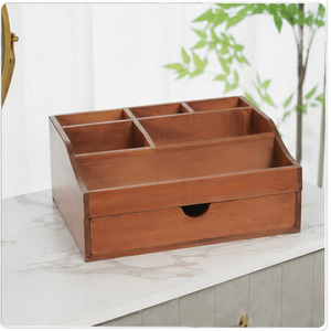 Wooden 3 Tier <b>Storage</b> <b>Tray</b> Rectangular Minimalist Design For Perfume Bottles Bedroom Neatening Organizer Standing Type - Product Image 2