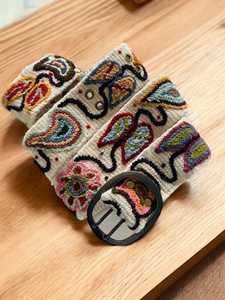 Cinturón bordado premium a precio económico, elegante cinturón de cintura para mujer, ideal para vestidos sari y uso festivo, de M/S SHAAD HANDICRAFTS - Product Image 5