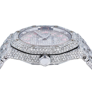 Reloj Iced Out de Moissanita con Diamantes VVS, Regalo de Lujo Hip Hop para Hombre, Acero Inoxidable, Cuarzo, Correa de 20mm, Esfera de Cristal - Product Image 3