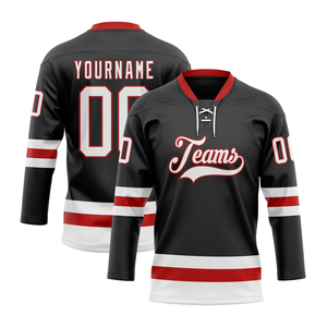 Professional Ice Hockey Team Jersey Draw <b>String</b> Neck Sportswear Direct Factory Manufacture OEM ODM Low MOQ Ice Hockey Jersey - Product Image 6
