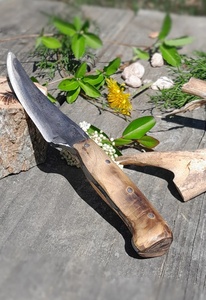 Handmade Damascus Steel Hunting Camping Knife Wooden Handle Multi-functional Outdoor Tool <b>Drop</b> Point Blade for USA Europe - Product Image 4