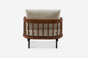 Fauteuil lounge rembourré haut de gamme avec structure en teck massif – Mobilier élégant pour la décoration intérieure et l'hôtellerie - Product Image 3