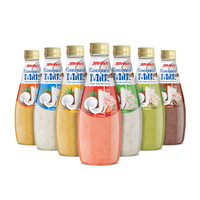 Lait de Coco au Chocolat au Goût Délicieux JbFresh 290ML en Bouteille en Verre Boisson au Lait de Coco du Vietnam avec Nata De Coco Boisson Saine