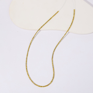 Collier de 20 carats en diamants naturels jaune foncé, authentiques, taille ronde, avec pierres précieuses d'ambre extraies de la terre, couleur ambre radieuse - Product Image 3