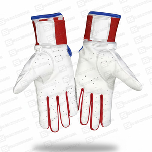 Guantes de Bateo de Béisbol y Sóftbol Profesionales Personalizados a Precio de Fábrica, Cuero Vacuno, Ambidiestros, Puño Largo, Doble Correa, Personalizados - Product Image 4