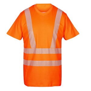 เสื้อยืดแขนสั้นผู้ชาย โพลีเอสเตอร์ 100% เสื้อทำงานแบบสะท้อนแสง เทปสะท้อนแสง ปลอดภัยสำหรับงานจราจร น้ำหนักเบา เสื้อยืดสำหรับงานรักษาความปลอดภัย - Product Image 1