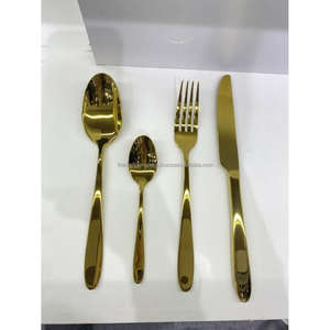 Ensemble de couverts en or de style français Décoration de mariage Ensemble de couverts de luxe avec logo Ensemble de couverts en acier inoxydable Métal Contact alimentaire sûr - Product Image 4