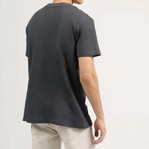 Mens Polyester Cotton Knitted T Shirt Regular Fit Crew Neck Short Sleeve Plain Tee Wholesale Custom Logo Summer Wear Bulk - Product Image 2