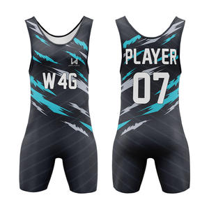 Combinaison de lutte pour homme, personnalisée, imprimée par sublimation, de haute qualité, respirante, légère, extensible, séchage rapide, durable - Product Image 3