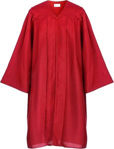 Túnica de Graduación Unisex para Adultos, Color Rojo, Poliéster, para Ceremonia Escolar - Product Image 1