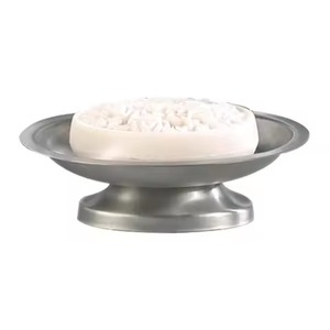 Rust Free Golden Color Oval Metal Soap Stand Minimalist Design Easy To Clean <b>Bathroom</b> <b>Accessory</b> Soap Dish - Product Image 3