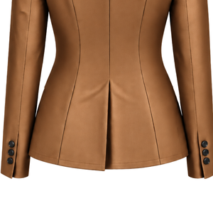Veste d'équitation Caramel pour femme, coupe ajustée, blazer d'équitation élégant, manteau de compétition équestre, vente en gros personnalisée, mode - Product Image 6