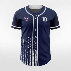 Maillot de baseball à coupe classique fabriqué en usine pour vêtements de sport, maillot de baseball à couleurs contrastées à prix raisonnable, maillot de sublimation - Product Image 2