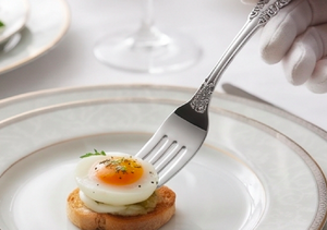 Elegant <b>Silver</b> Finished Flatware Set Stainless Steel <b>Mirror</b> Polish With <b>Ornate</b> Handles Dishwasher Safe For Wedding And Hotel - Product Image 5