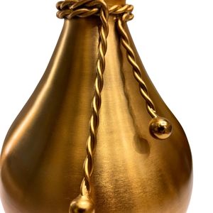 Book Your Crafts Premium Decorative Metal Vase Teardrop Shape Brushed Gold Finished <b>Table</b> Centerpiece - Product Image 5