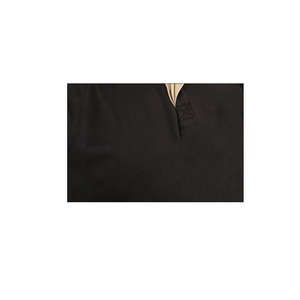 Voxstyle Enterprises VE-13 Black Line Casual <b>Collar</b> <b>T</b>-<b>Shirts</b> for Men Breathable Short Sleeve Cotton Bamboo Canvas Fabric - Product Image 2