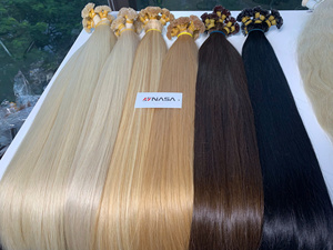 Cheveux humains vierges 100% Nasa Hair Factory Price, kératine vietnamienne, pointes plates, en vrac, Hanoi, cuticules intactes, longueur longue, décolorés foncés - Product Image 3