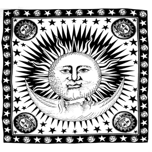 Indian Sun Hippie Hippy Tapestry Wall Hanging Printed Cotton Table Cover Eid Holiday Shape <b>Frame</b> Machine Washable - Product Image 1