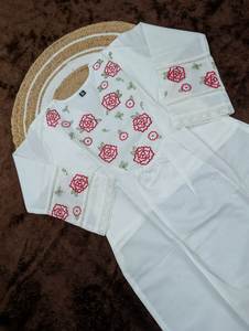 Kurti Elegante y Bonito con Diseño de Moda, Tela de Red con Bordado, Semi-Cosido, Estilo Anarkali, Talla S-XXL, para Fiesta - Product Image 6