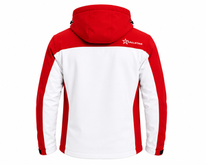 Men's Softshell <b>Jacket</b> Waterproof Windproof Outdoor Hiking <b>Red</b> White <b>Jacket</b> with <b>Hood</b> Custom Logo Winter Workwear <b>Jacket</b> - Product Image 2