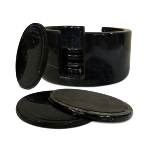 Natural Onyx <b>Marble</b> <b>Coaster</b> Set of 6 Natural Stone Color Eco-Friendly & Durable Modern Kitchen Home Decor - Product Image 2