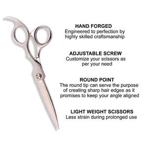 Ciseaux de coiffure professionnels en acier inoxydable 440C, lame tranchante, manche long, pour droitiers, pour usage en salon de coiffure - Product Image 2