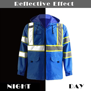 Professional Grade Winter <b>Men</b> Hooded Safety <b>Jacket</b> with <b>Reflective</b> Finish Canvas Fabric and Front Logo for Work Environments - Product Image 6