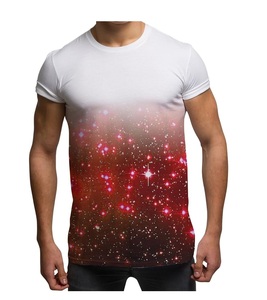 T-shirt tie-dye orange et bleu pour homme, tee-shirt en coton tendance streetwear, haut décontracté à manches courtes pour l'été, style mode - Product Image 6