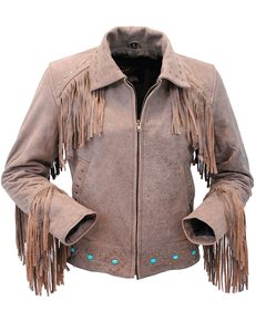 Vintage Cowboy Brown Suede Leather Jacket <b>Mens</b> <b>Long</b> Fringe Western Rodeo <b>Coat</b> Studded Ranch Wear Custom <b>Long</b> Tassel Jacket - Product Image 2