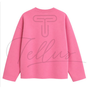 Sudadera de Cuello Redondo para Mujer, Color Gris Sólido, Tejida, Manga Larga, Informal, para Otoño, Talla Grande, Sudadera de Invierno para Mujer - Product Image 2