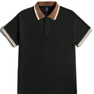 เสื้อโปโลของผู้ชายทรงคลาสสิกการผสมผสานสไตล์สวมใส่สบายและความอเนกประสงค์ที่ทำจากผ้าฝ้ายระบายอากาศได้ดีเยี่ยม - Product Image 1