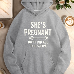 SHE S PREGNANT texto humorístico sudaderas casuales de mujer - Product Image 4
