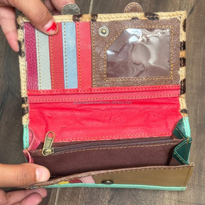 Carteras largas de lujo de piel reciclada multicolor con estampado de animales de gran capacidad al por mayor para mujer - Product Image 6