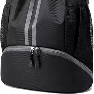 Soccer <b>Backpack</b> Canvas 30-<b>40L</b> 2 Wristbands Gym Drawstring Waterproof Ball Compartment - Product Image 2