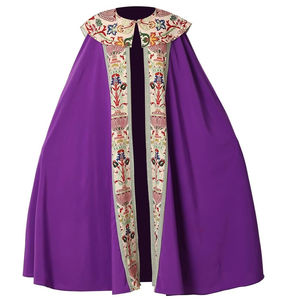 Túnicas de clérigo estilo Wesley azul marino al por mayor, uniforme de iglesia con cruz, sotanas bordadas de Cordero de Dios, vestimentas de misa personalizadas - Product Image 5