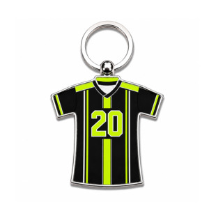 Llavero Metálico Personalizado con Impresión UV, Diseño de Uniforme de Fútbol, para Artículos de Fanáticos - Product Image 1