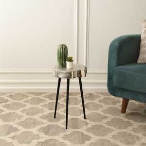 Top Choice Modern <b>Gold</b> Top Tripod Side <b>Table</b> 12x18.5 Inches Contemporary Living Room Furniture - Product Image 3