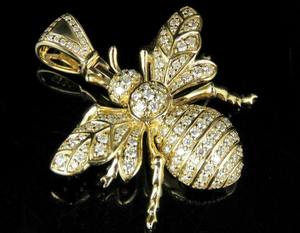 Pendentif Abeille Diamant Personnalisé pour Femme, en Acier Inoxydable Plaqué Or 10K, Fait Main, Durable, Idéal pour Soirée, Meilleur Prix - Product Image 4