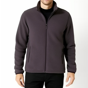 เสื้อแจ็คเก็ตขนแกะบุขนเชอร์ปาสำหรับผู้ชาย ฤดูหนาว ปักโลโก้ได้ ซิปเต็มตัว อุ่น กันลม เหมาะกับกิจกรรมกลางแจ้ง สไตล์ลำลอง รับผลิตตามแบบ (OEM) ขายส่ง - Product Image 4