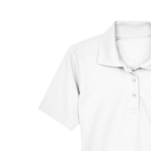 Camisa Polo Blanca para Mujer, Bordada con Escudo, Manga Corta, Cuello Camisero, Mezcla de Algodón, Informal, para Golf, Negocios, Moda - Product Image 4