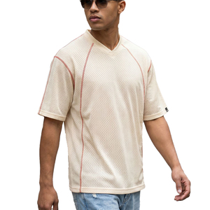 Men's V-Neck Mesh T-Shirts Short Sleeve Breathable 100% <b>Polyester</b> Sportwear Summer Athletic Wear Apparel Regular Fit <b>tshirts</b> - Product Image 2