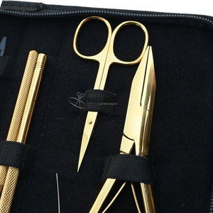 Kit de Herramientas para Extensiones de Cabello para Estilistas: Alicates para Cuentas, Herramienta de Bucle, Tijeras de Gancho, Pinzas para Cabello y Anillo Separador para Uso Profesional en Salones - Product Image 4