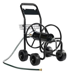 97*53*100cm Avvolgitubo da Giardino Nero in Ferro con Tubo Verde e Raggi in Ferro, Non Gonfiabile [Stesso Codice 24264623] - Product Image 1