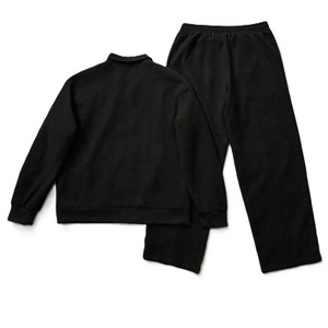Fashion Contrast <b>line</b> 2 Piece Hoodies Sets for Men Wholesale Boxy Fit Custom Full Zip <b>Jacket</b> and Wide Leg Joggers Low MOQ Supply - Product Image 5