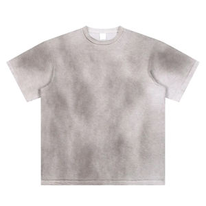 Camiseta de Algodón 100% con Estampado Desgastado por el Sol, Cómoda y a la Moda, de Corte Holgado para Hombre, Fabricada con MOQ Bajo - Product Image 5